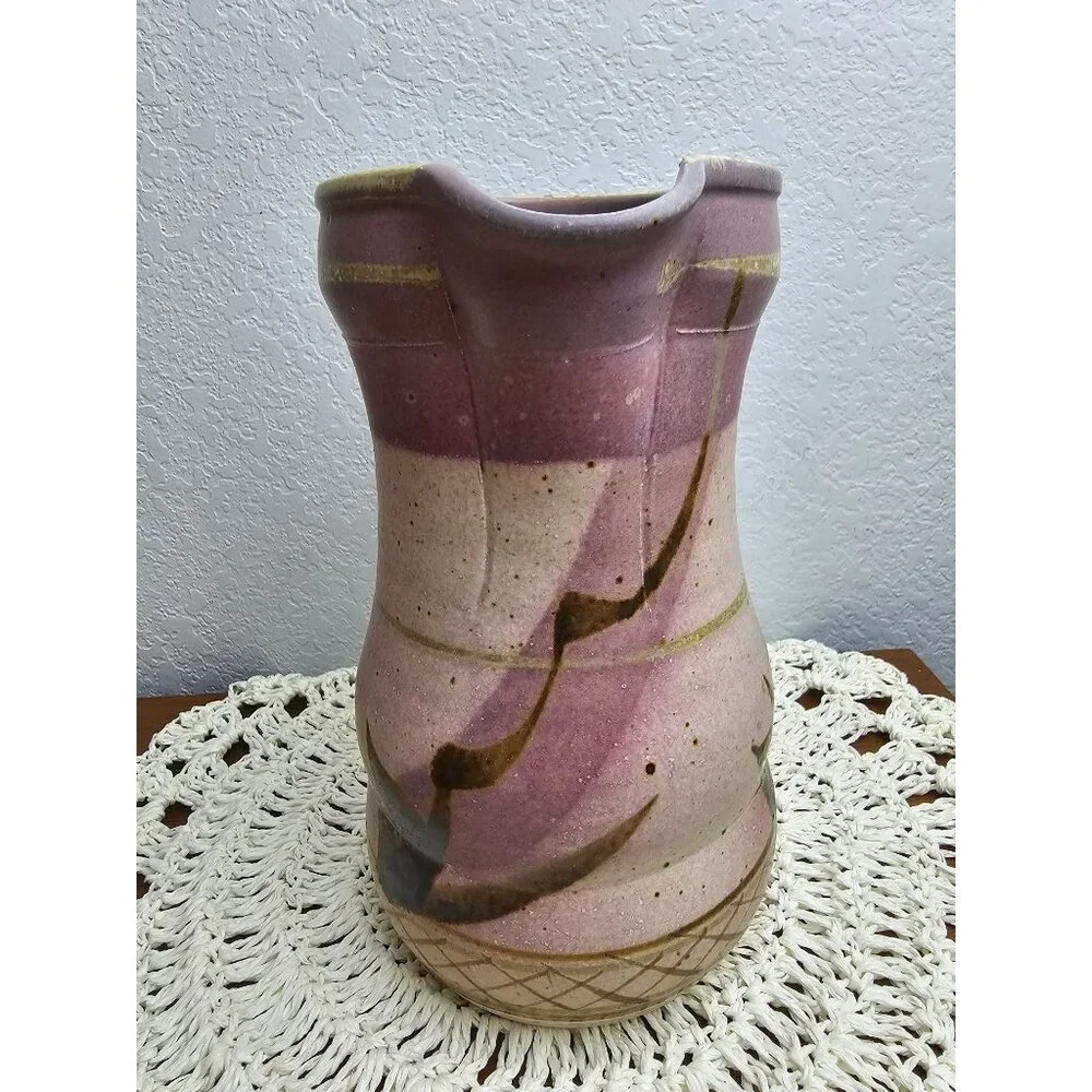 Elmer Taylor Studio Art Pottery‎ Pitcher Stoneware ET, 9 inch, serviceable